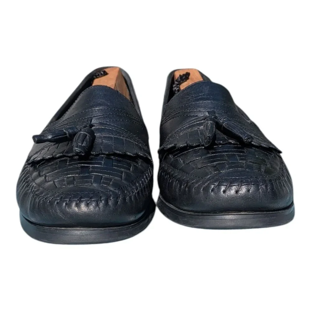 Giorgio Brutini Bartell Men's Leather Black 9303 Size 11M Tassel Moccasin Loafer